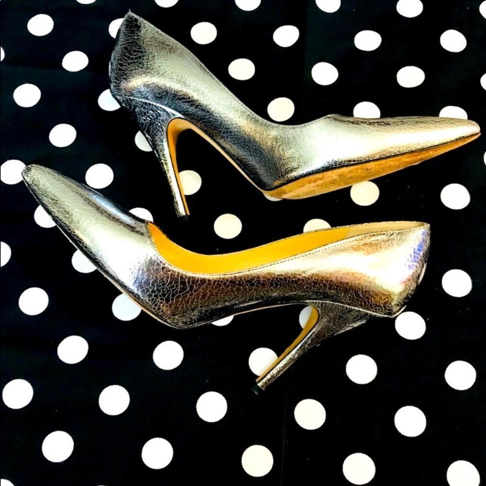 kate spade Metallic Silver Pointed-Toe Stiletto Heels